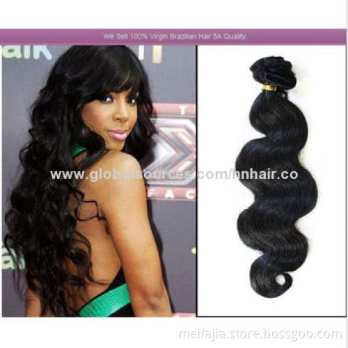 5A-grade Virgin Brazilian Hair Weft, Customized Styles are Accepted, Available in Various Colors